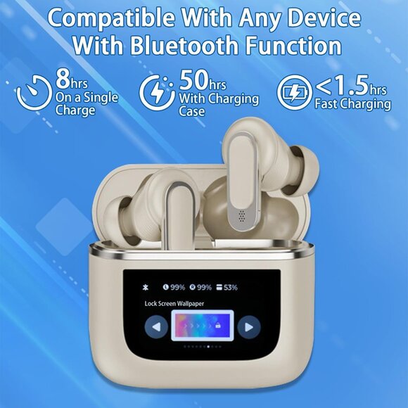 Acuvar Wireless Earbuds Bluetooth Headphones with LED Display - Picture 4 of 10